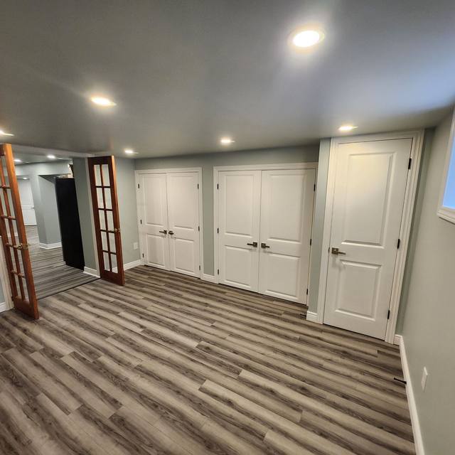 Basement, French doors — Coghill Construction & Renovations