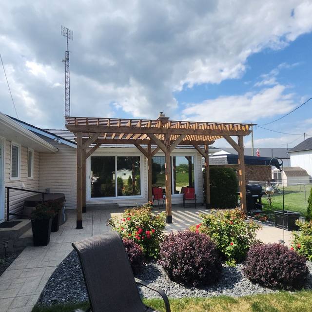 pergola & the beds — Coghill Construction & Renovations